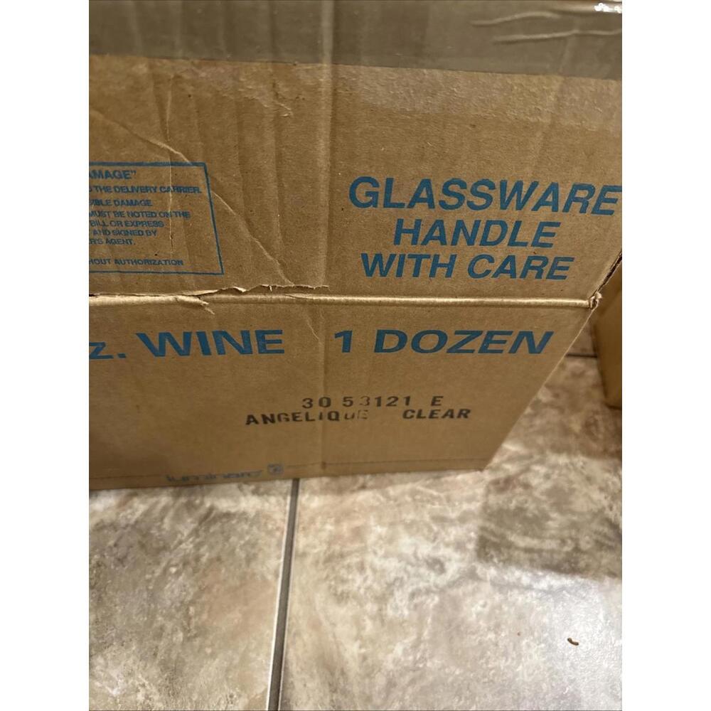 Set of 6 NEW Cristal D’Arques-Durand Angelique Clear Wine Glasses Twisted Stem - Picture 5 of 6